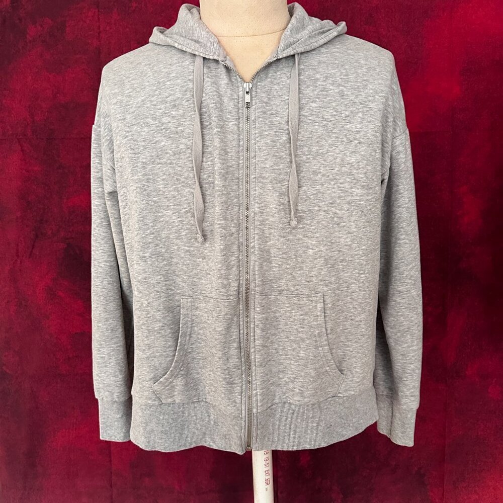 TIME and TRU HEATHER GRAY ZIP-UP HOODI SIZE L (LARGE)